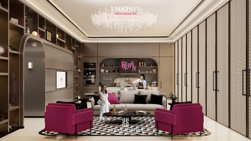 Fauchon Résidences – Multi-purpose Hall - Front View (Show Kitchen & Seating)