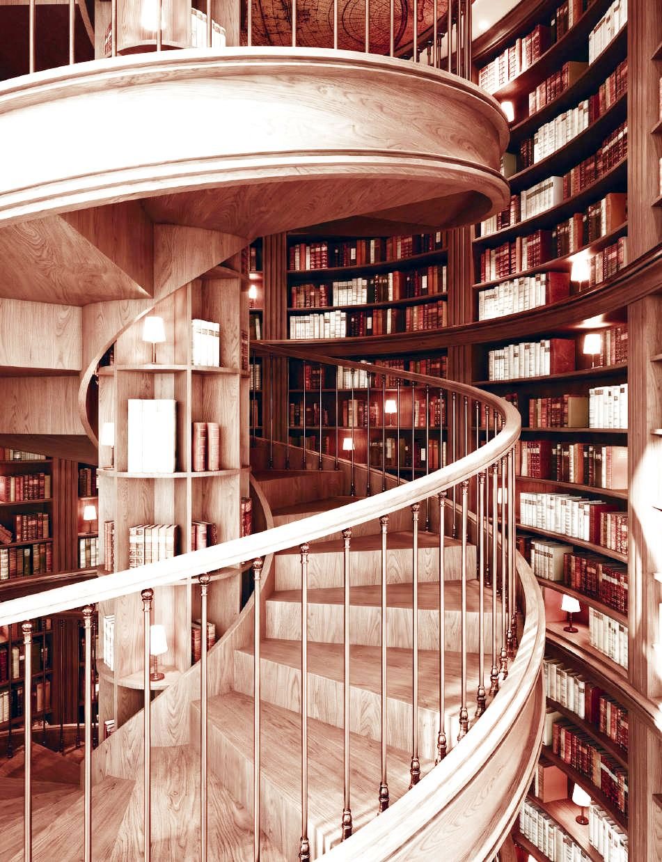 The Archive by Imtiaz – Two-storey library with spiral stair