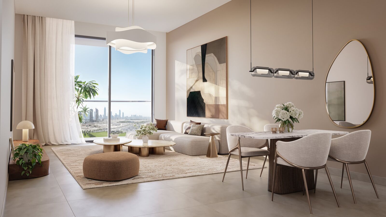 The Edit at d3 – 1-bedroom living room